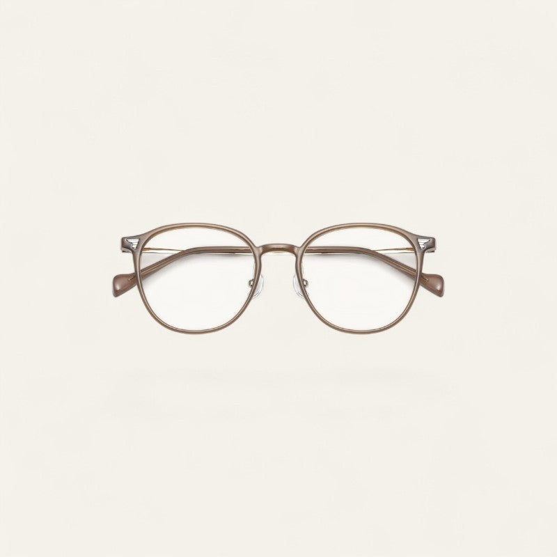Taupe lightweight computer glasses with blue light lenses