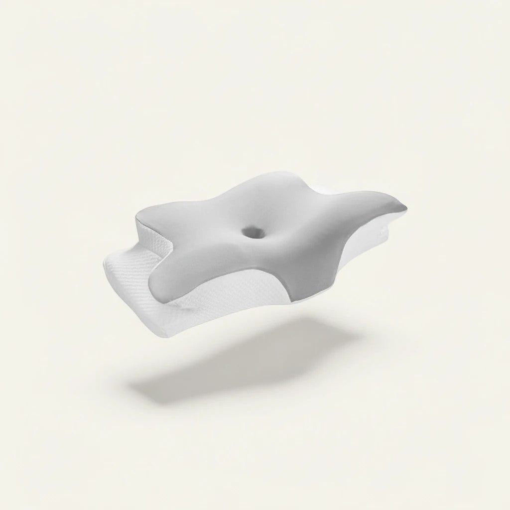 Driftward Butterfly Neck Support Memory Foam Pillow with ergonomic design for side and back sleepers.