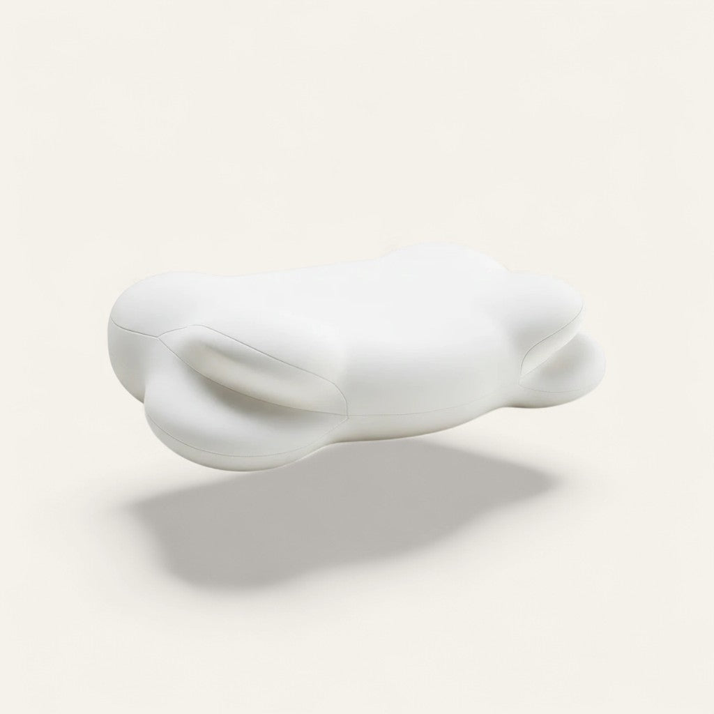 Driftward white contoured memory foam pillow with breathable cover